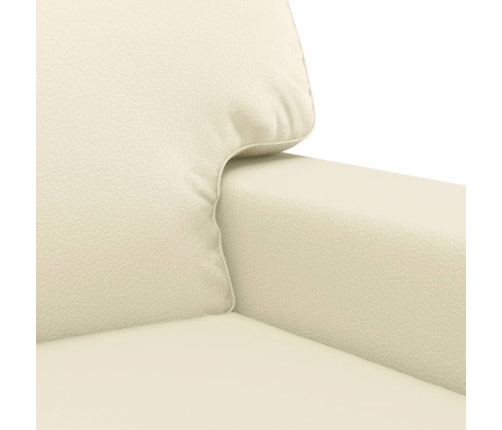 Sillón cuero sintético crema 60 cm