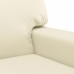 Sillón cuero sintético crema 60 cm