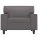 vidaXL Sillón cuero sintético gris 60 cm