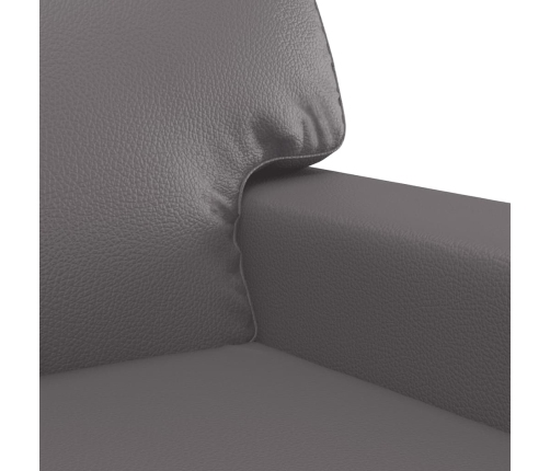 vidaXL Sillón cuero sintético gris 60 cm