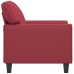 Sillón cuero sintético rojo tinto 60 cm