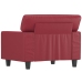 Sillón cuero sintético rojo tinto 60 cm