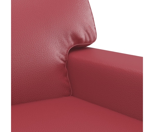 Sillón cuero sintético rojo tinto 60 cm