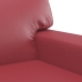 Sillón cuero sintético rojo tinto 60 cm