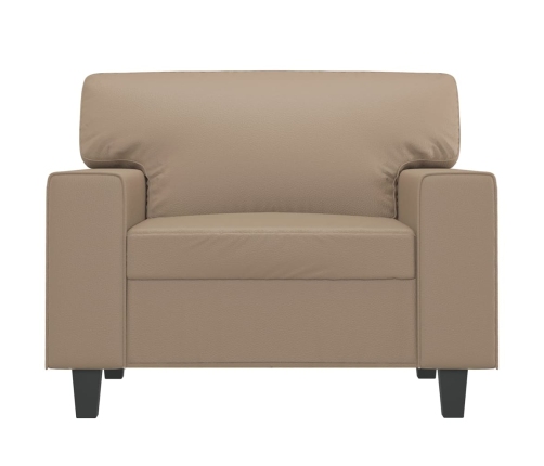 Sillón cuero sintético color capuchino 60 cm