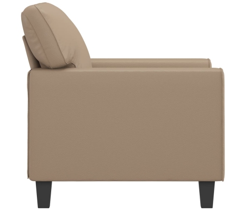 Sillón cuero sintético color capuchino 60 cm