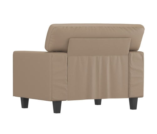 Sillón cuero sintético color capuchino 60 cm