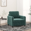 Sillón de terciopelo verde oscuro 60 cm