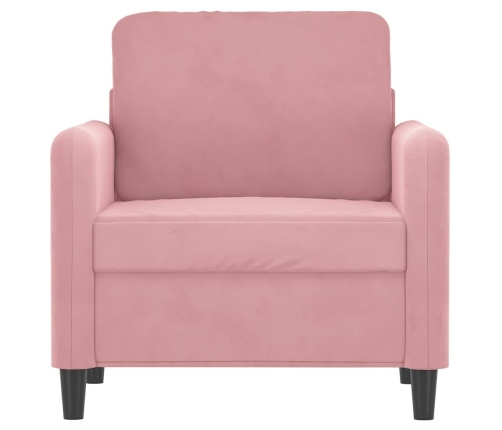 Sillón de terciopelo rosa 60 cm