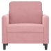 Sillón de terciopelo rosa 60 cm