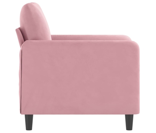 Sillón de terciopelo rosa 60 cm