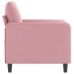 Sillón de terciopelo rosa 60 cm