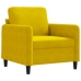 Sillón de terciopelo amarillo 60 cm