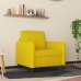 Sillón de terciopelo amarillo 60 cm