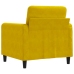 Sillón de terciopelo amarillo 60 cm