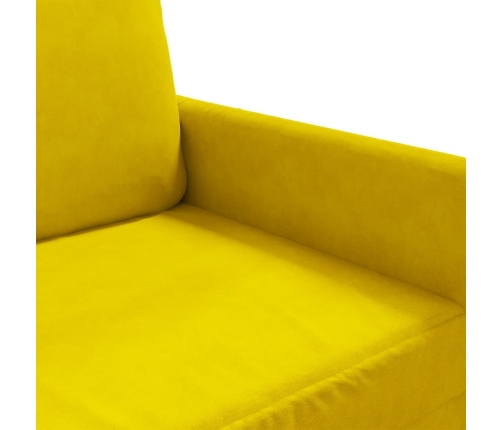 Sillón de terciopelo amarillo 60 cm