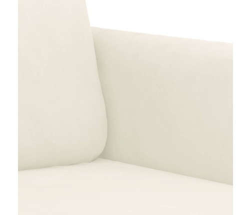 Sillón de terciopelo color crema 60 cm