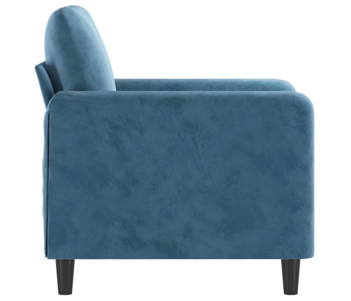 Sillón de terciopelo azul 60 cm