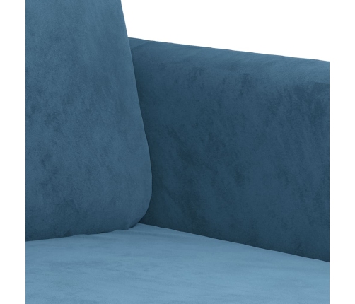 Sillón de terciopelo azul 60 cm