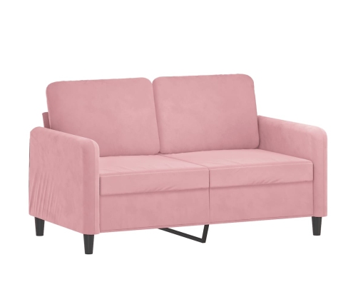 Sofá de 2 plazas terciopelo rosa 120 cm