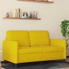 Sofá de 2 plazas terciopelo amarillo 120 cm