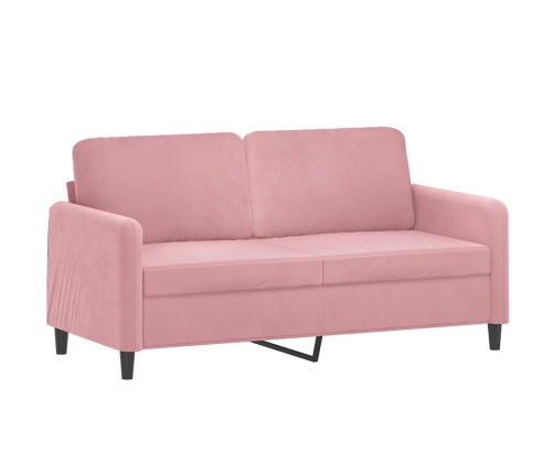 Sofá de 2 plazas terciopelo rosa 140 cm