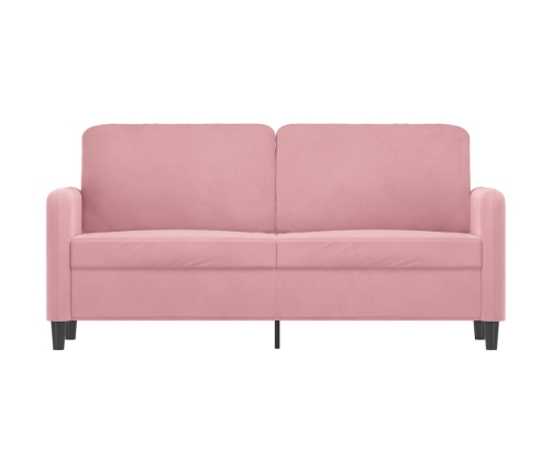 Sofá de 2 plazas terciopelo rosa 140 cm