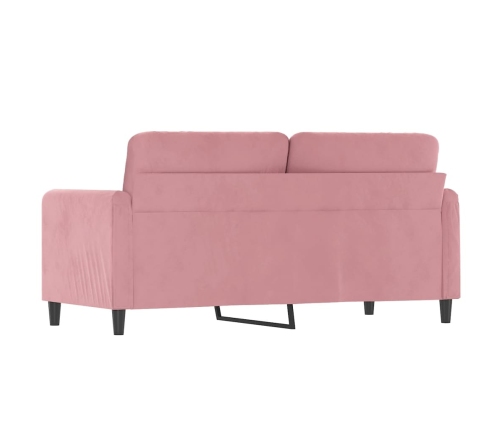 Sofá de 2 plazas terciopelo rosa 140 cm