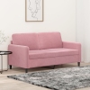 Sofá de 2 plazas terciopelo rosa 140 cm