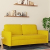 Sofá de 2 plazas terciopelo amarillo 140 cm