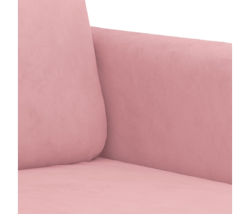 Sofá de 3 plazas terciopelo rosa 180 cm