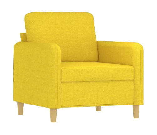 Sillón de tela amarillo claro 60 cm