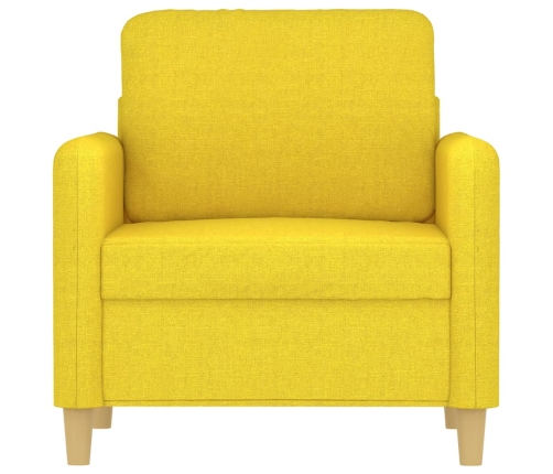 Sillón de tela amarillo claro 60 cm