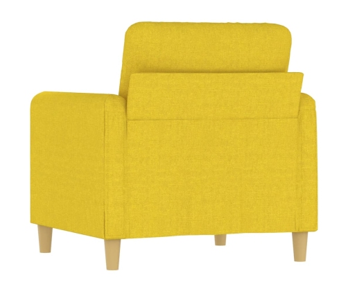 Sillón de tela amarillo claro 60 cm