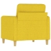 Sillón de tela amarillo claro 60 cm