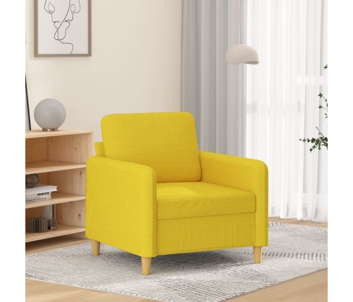 Sillón de tela amarillo claro 60 cm