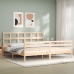 Estructura de cama con cabecero madera maciza 200x200 cm