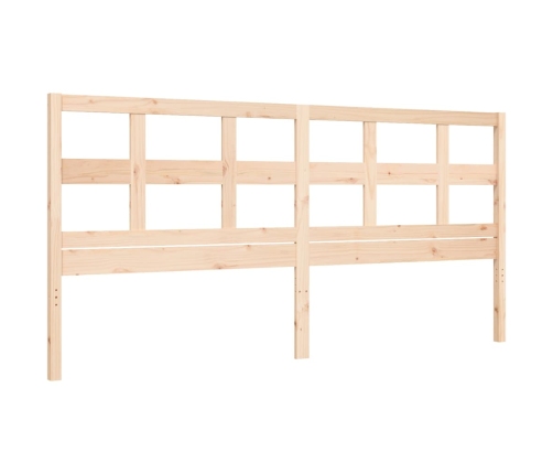 Estructura de cama con cabecero madera maciza 200x200 cm