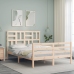 Estructura de cama con cabecero madera maciza 140x190 cm