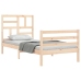 Estructura de cama con cabecero madera maciza 90x200 cm