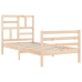 Estructura de cama con cabecero madera maciza 90x200 cm