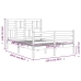 Estructura de cama con cabecero madera maciza blanco 120x200 cm