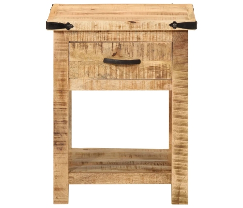 vidaXL Mesita de noche madera maciza de mango 40x40x50 cm