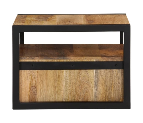 Mesita de noche de pared madera maciza de acacia 35x35x25 cm