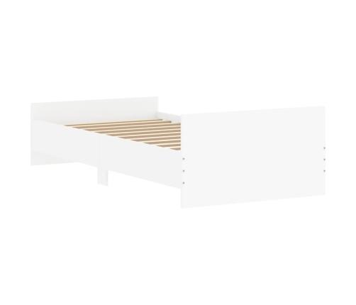 Estructura de cama madera de ingeniería blanca 90x200 cm