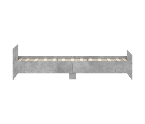 Estructura de cama madera de ingeniería gris hormigón 90x200cm
