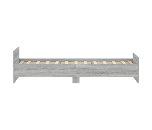 Estructura de cama madera de ingeniería gris Sonoma 90x200 cm