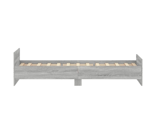 Estructura de cama madera de ingeniería gris Sonoma 100x200 cm