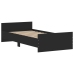 Estructura de cama madera de ingeniería negra 90x190 cm