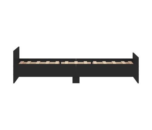 Estructura de cama madera de ingeniería negra 90x190 cm